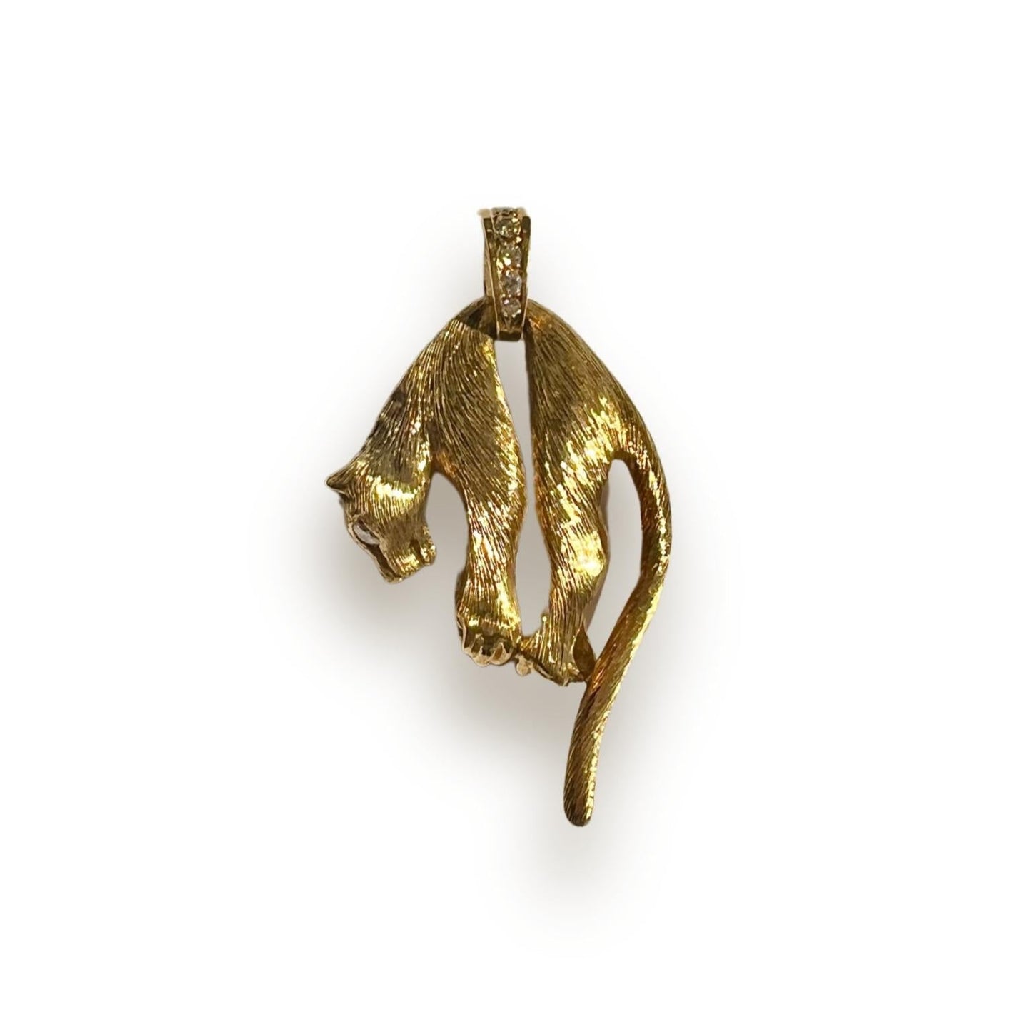 18k Gold Panthere Diamond Pendant