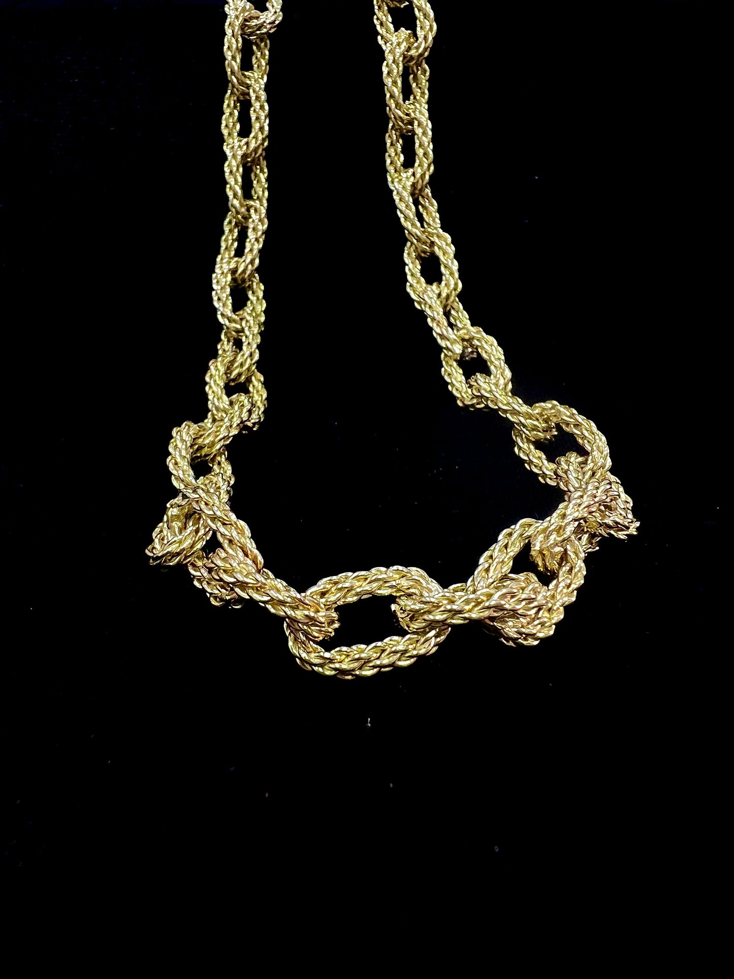 Tiffany & Co 18k Yellow Gold Rope Link Necklace