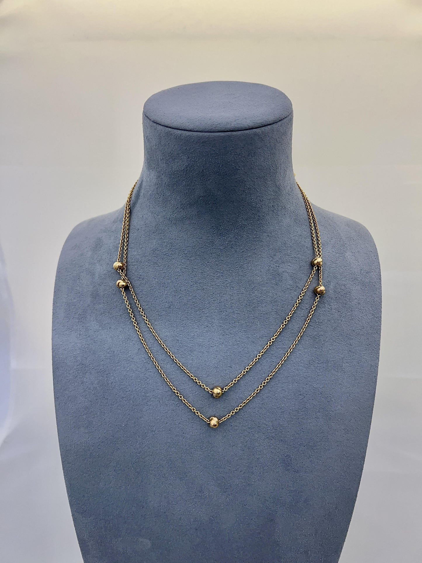 Cartier Trinity 18k Gold Long Station Necklace Chain