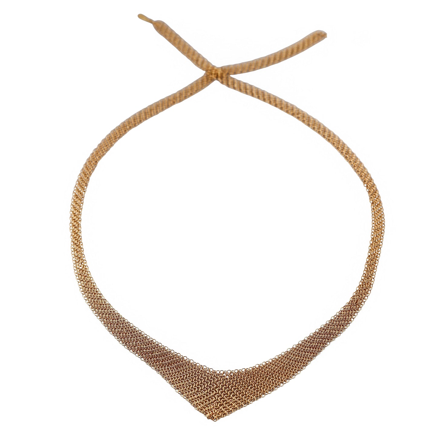Tiffany & Co Elsa Peretti 18k Gold Mesh Scarf Necklace