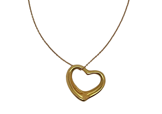 Tiffany & Co. by Elsa Peretti 18K Gold Large Open Heart Necklace