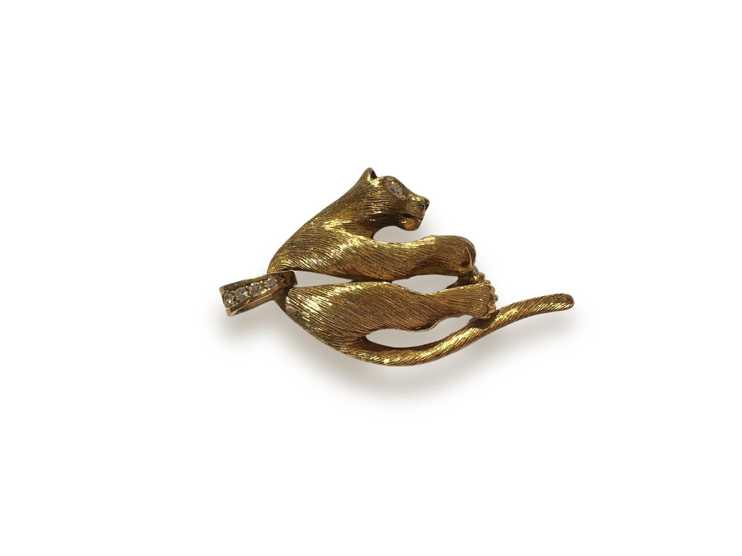 18k Gold Panthere Diamond Pendant