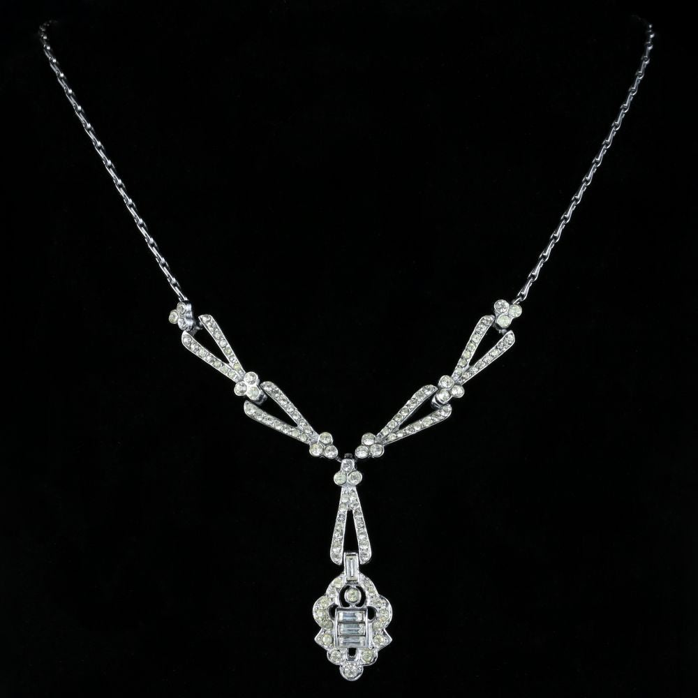 Antique Art?Deco?Paste?Necklace?Circa?1920