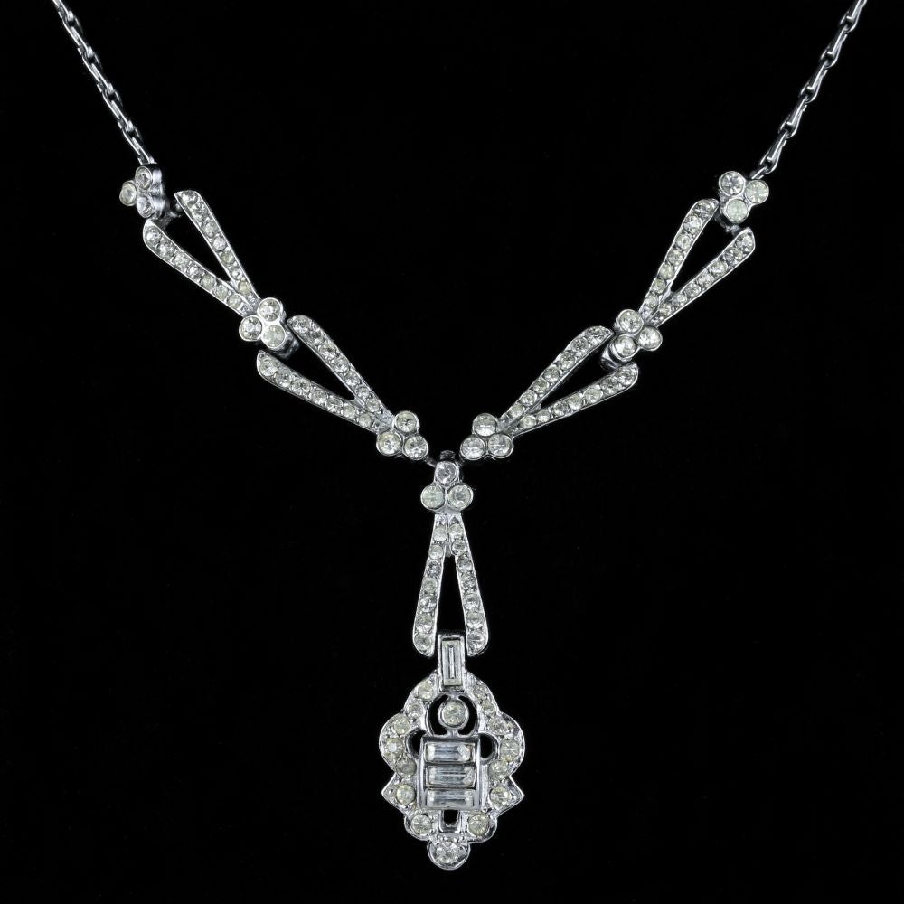 Antique Art?Deco?Paste?Necklace?Circa?1920