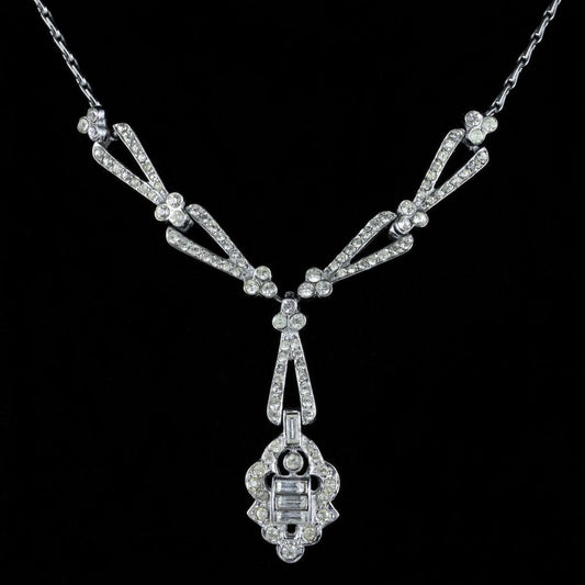 Antique Art?Deco?Paste?Necklace?Circa?1920